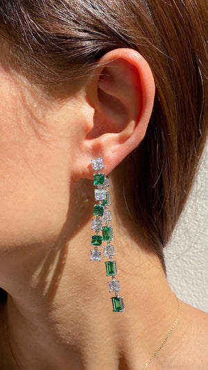 Nona Emerald Green Drop Earrings