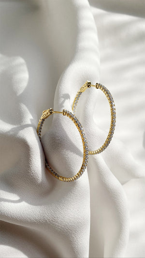 Paloma Large Hoops Gold Vermeil