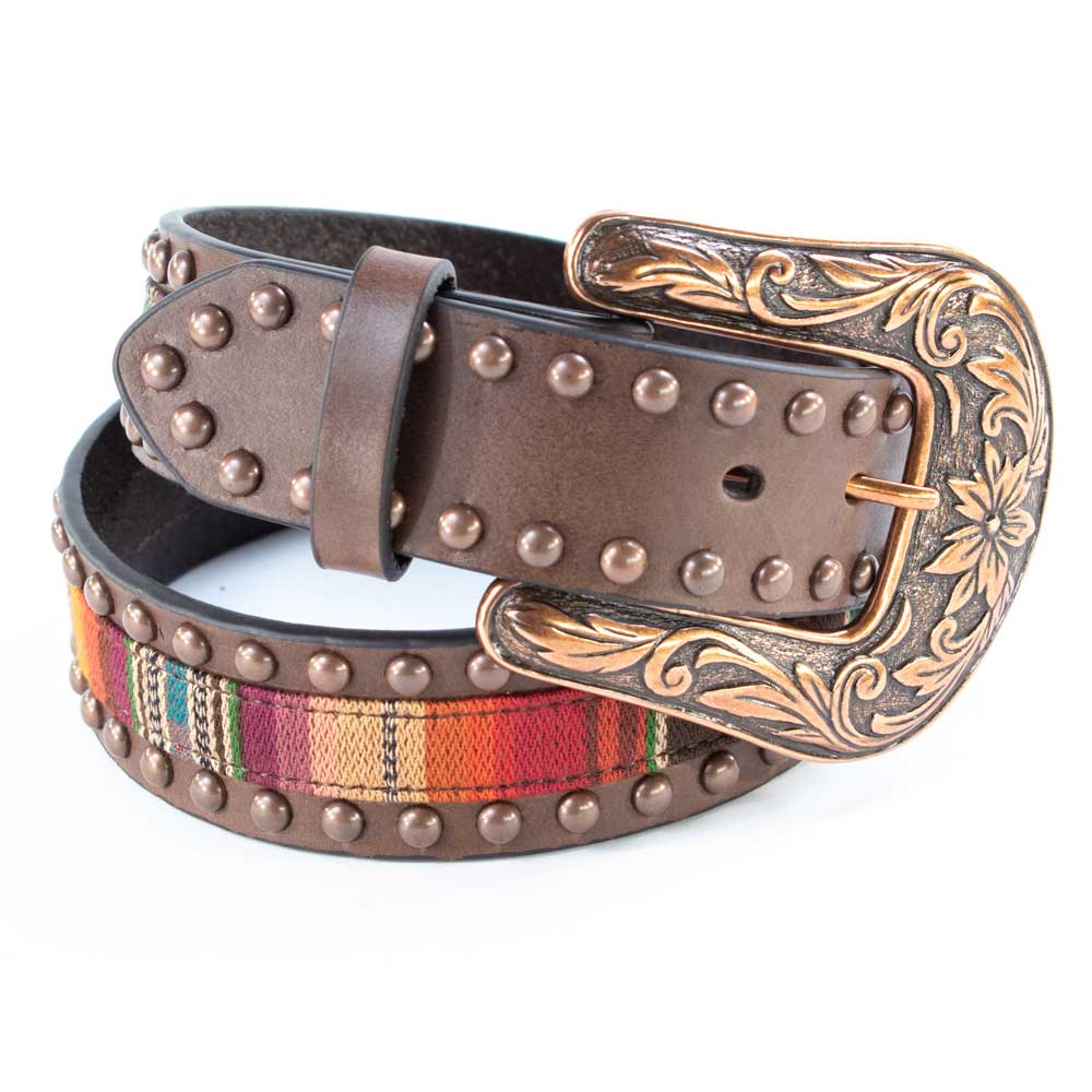 Ariat Women's Brown Serape Belt with Copper Studs WOMEN - Accessories - Belts M&F Western Products   