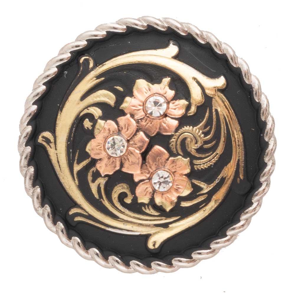 Austin Floral Concho Tack - Conchos & Hardware - Conchos Teskey's Chicago Screw 1" 