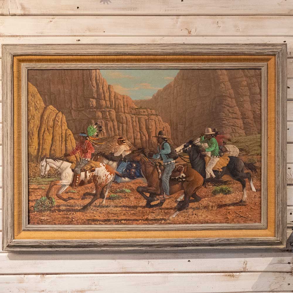 Becenti Cowboys Oil Painting Collectibles Teskeys   