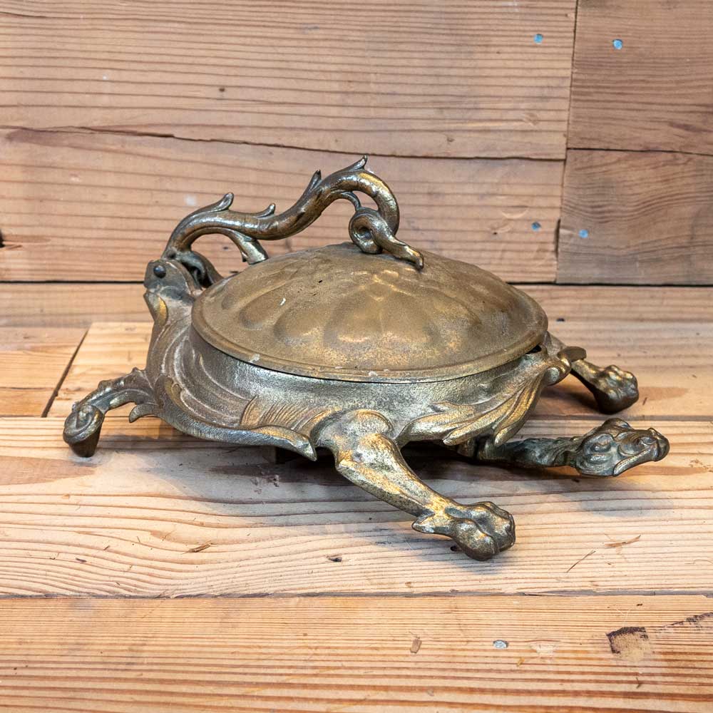 Vintage Bronze Turtle Spitoon Collectibles MISC   