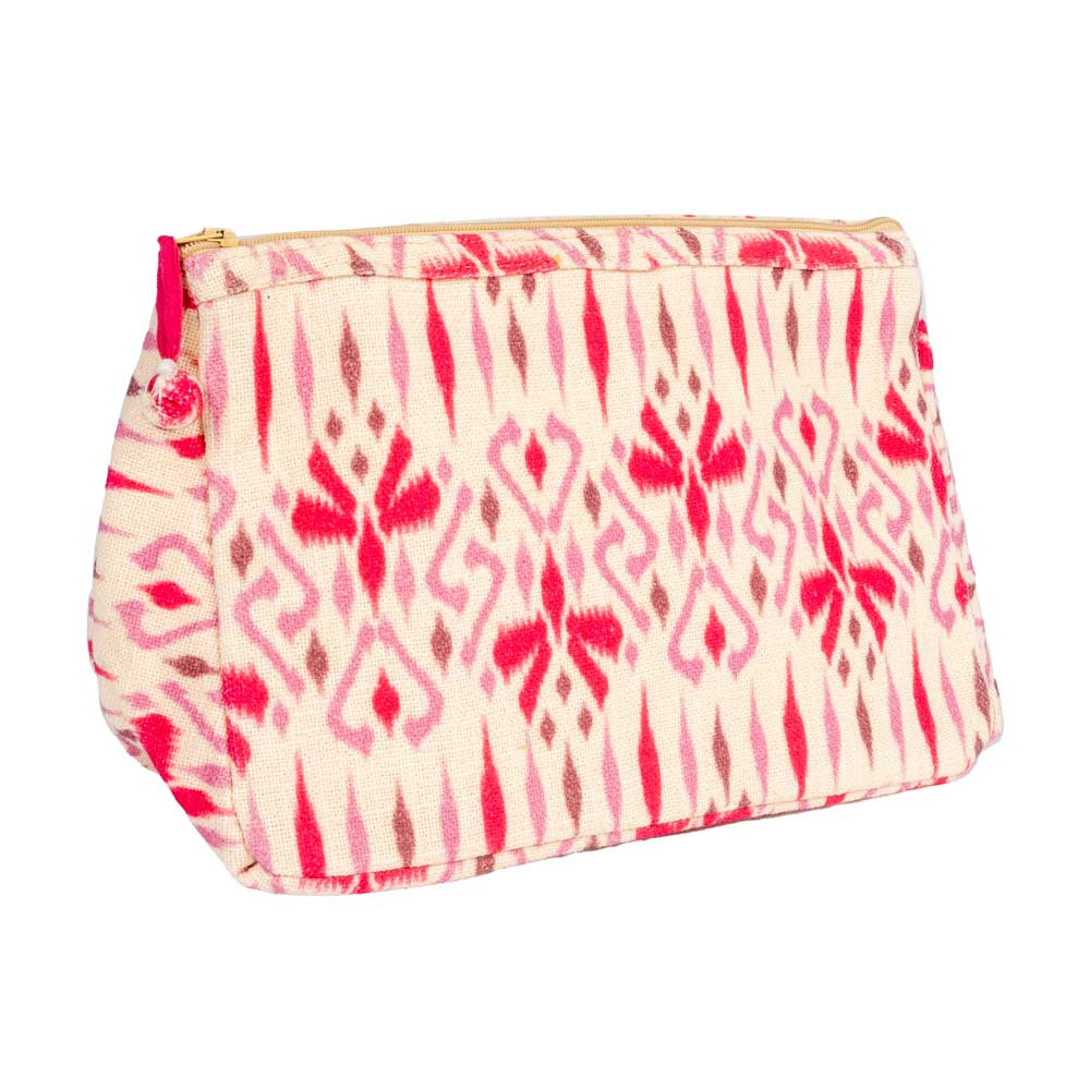 Ikat Cosmetic Case - Pink ACCESSORIES - Luggage & Travel - Cosmetic Bags LivyLou   