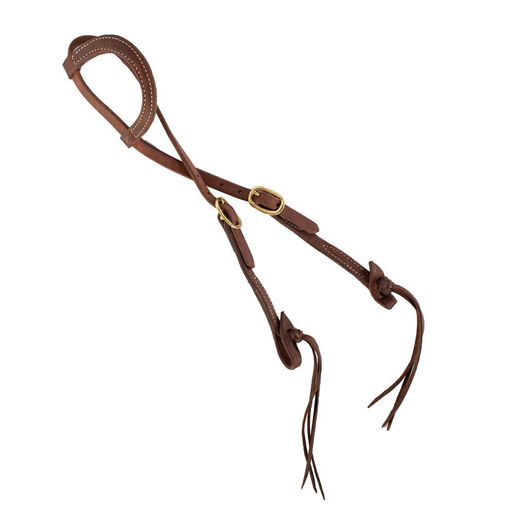 Teskey's One Ear Headstall With Pineapple Knots Tack - Headstalls - One Ear Teskey's Heavy oil  