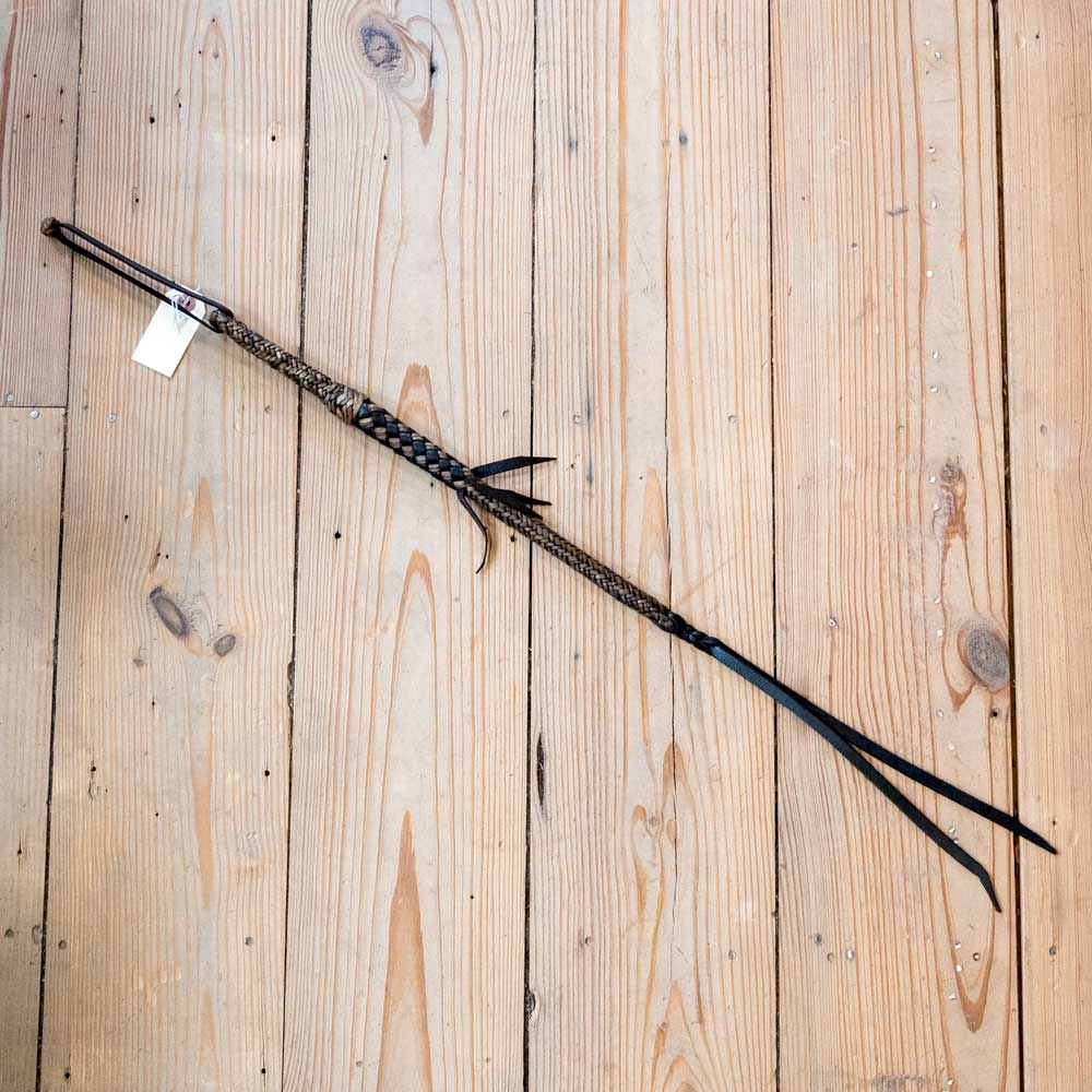 29" Black and Natural Rawhide Quirt Tack MISC   