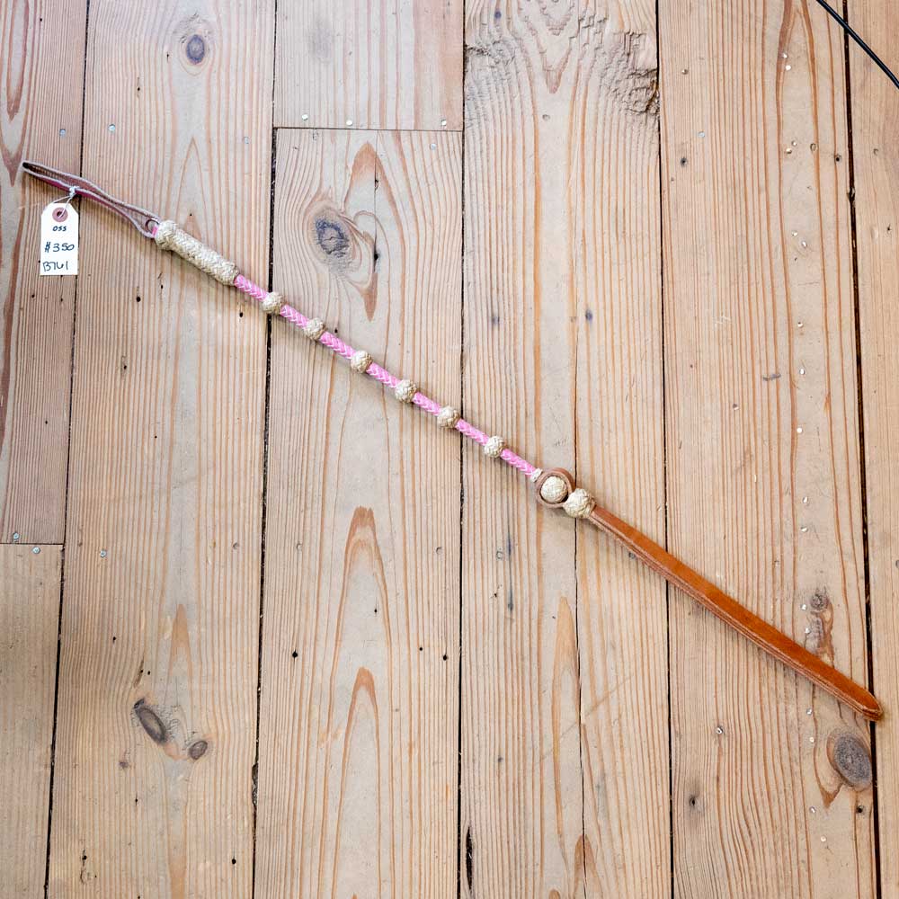 31" Nate Grifft Pink Rawhide Quirt Tack MISC   