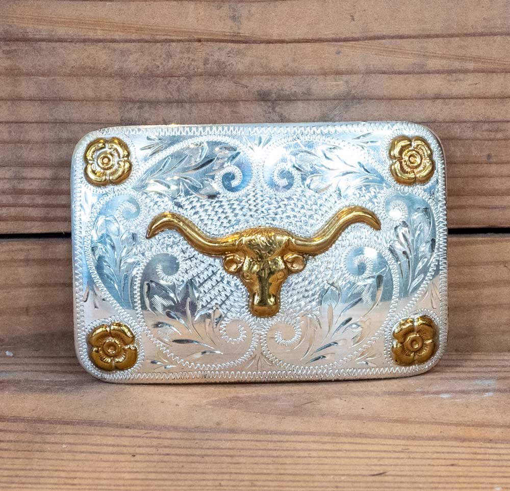 Silver Longhorn Belt Buckle Collectibles Teskeys   