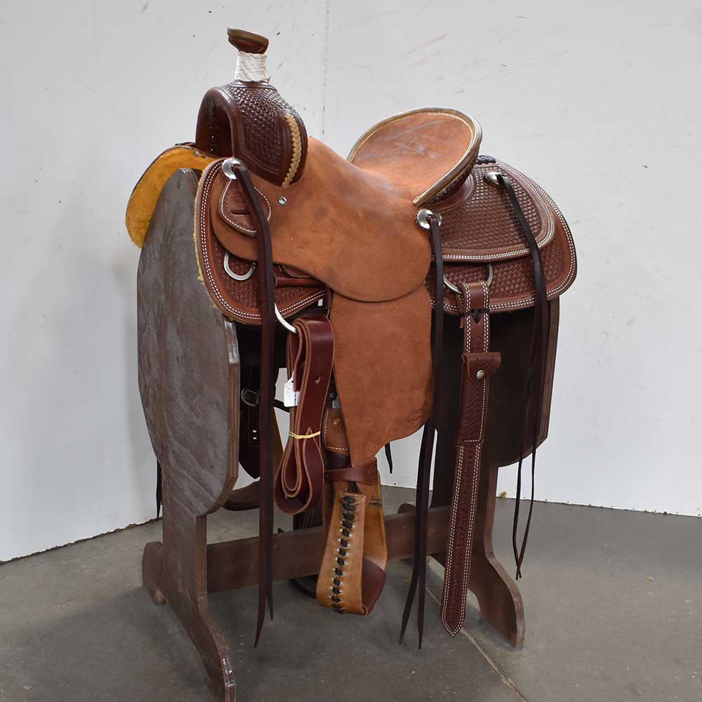 12.5" TESKEY'S JR. RANCH ASSOCIATION SADDLE Saddles - New Saddles - RANCH TESKEY'S SADDLERY LLC   