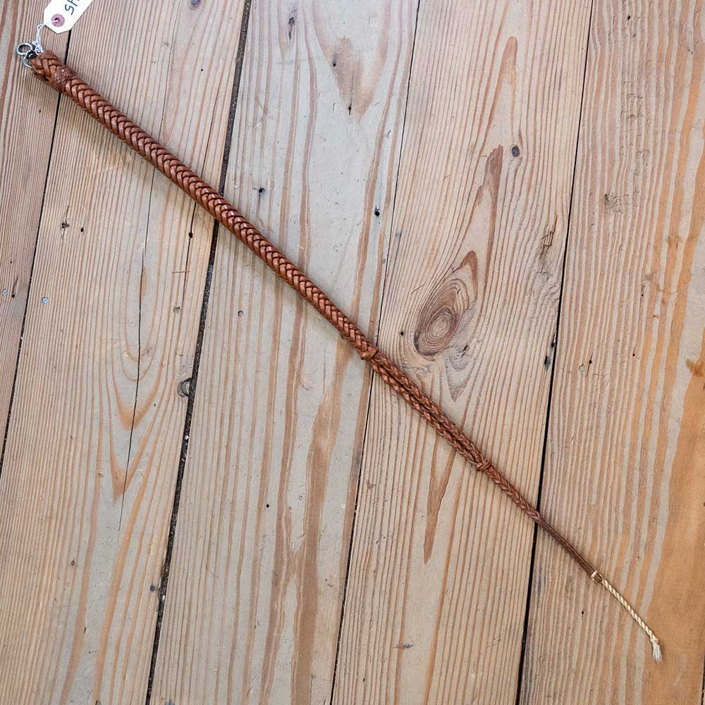 35" Braided Leather Quirt Tack - Whips, Crops & Quirts MISC   
