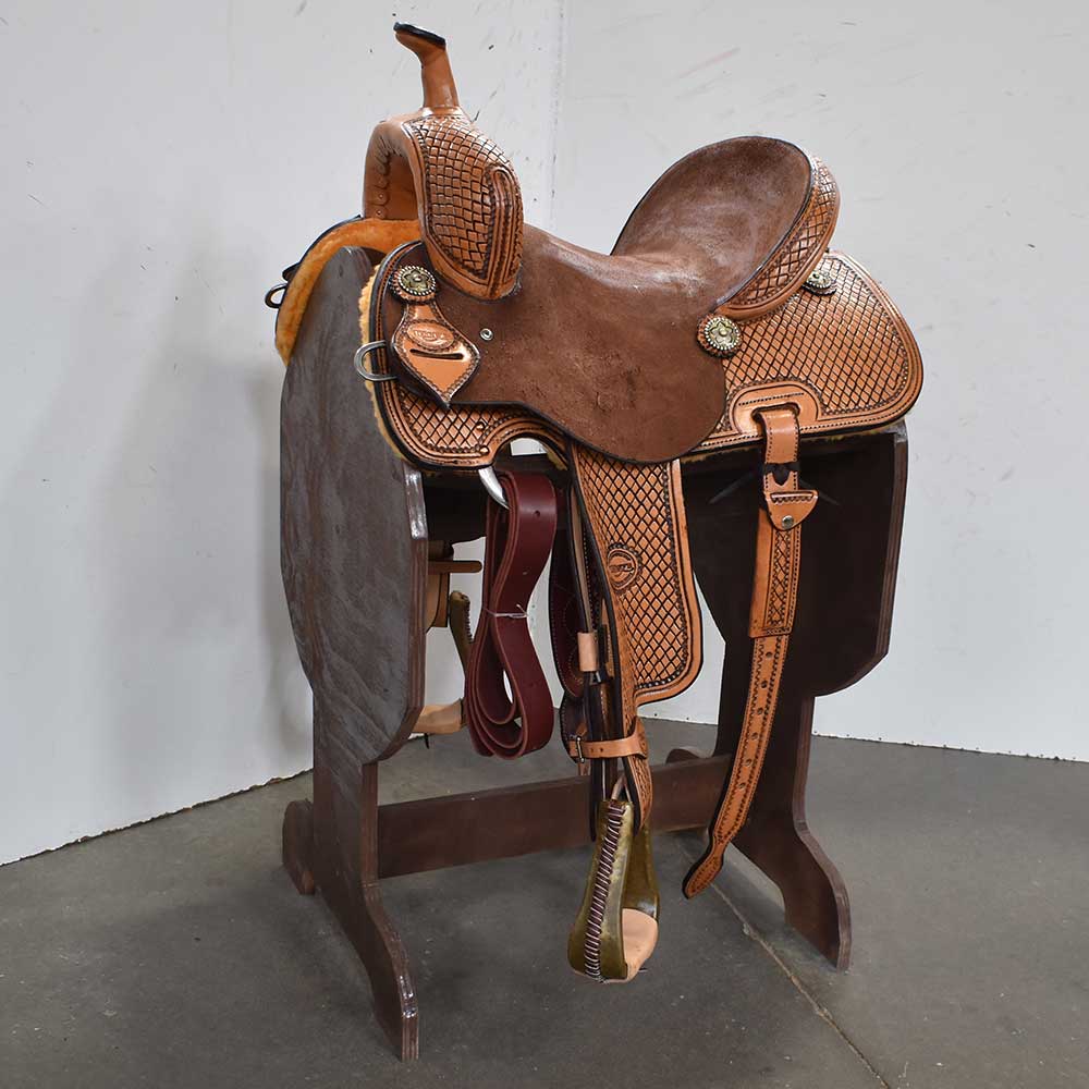 14" TESKEY'S BARREL SADDLE Saddles - New Saddles - BARREL TESKEY'S SADDLERY LLC   