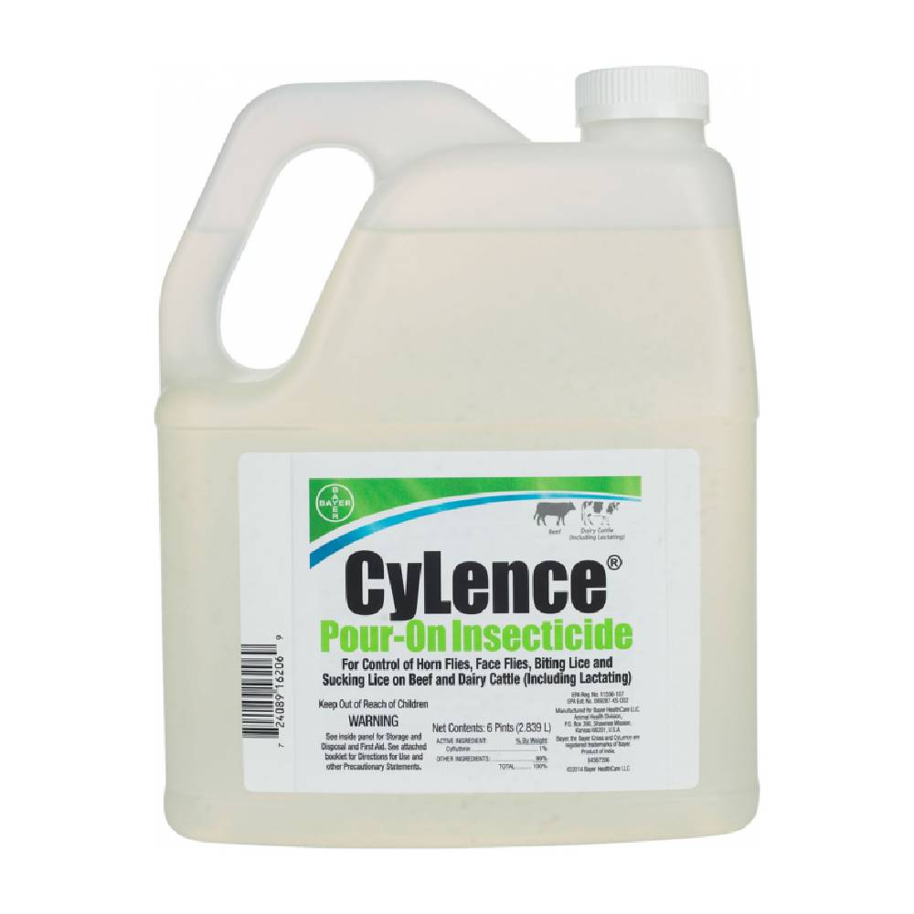 CyLence Pour On Fly Repellent Farm & Ranch - Animal Care - Livestock - Fly & Insect Control Bayer 6 Pints  