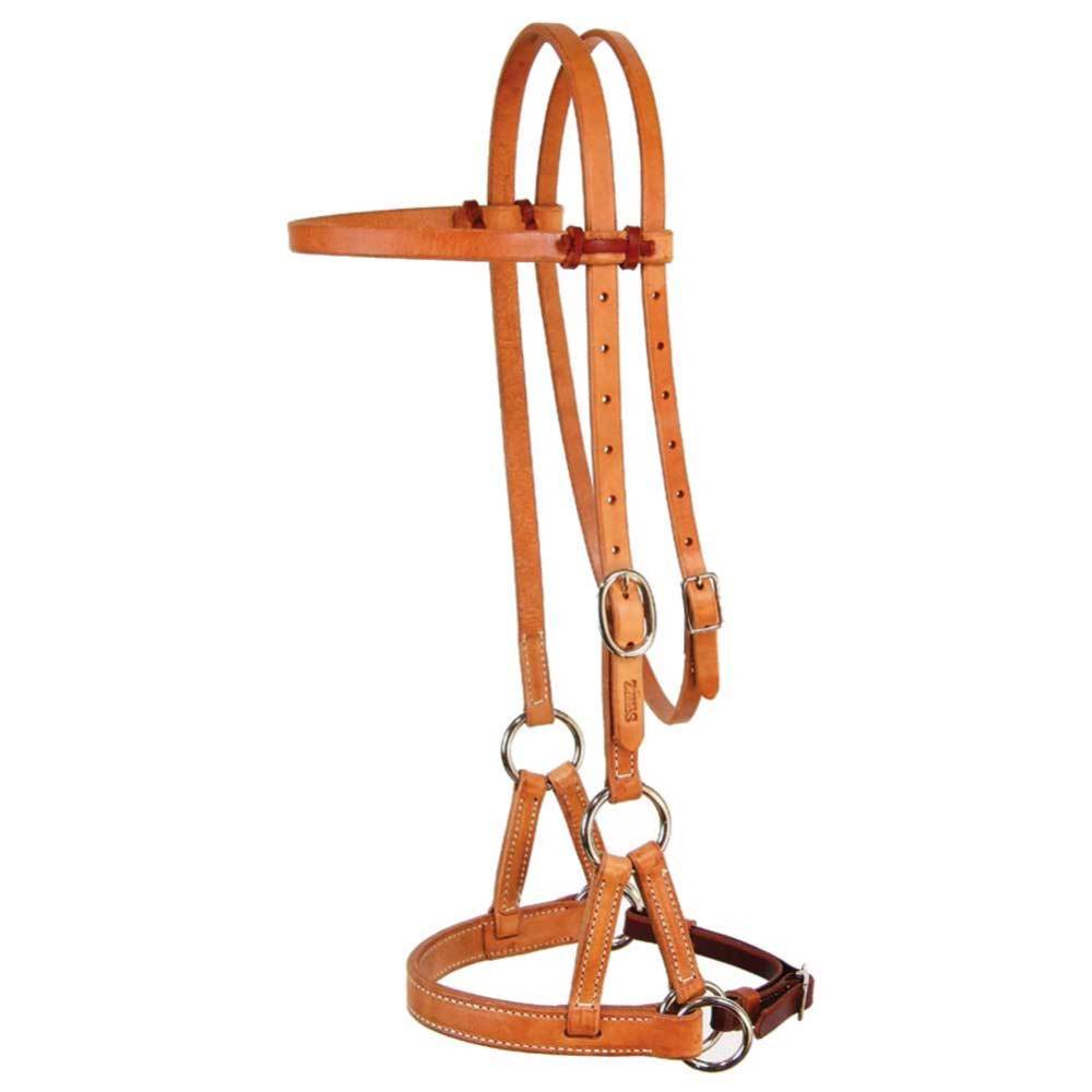 Professional's Choice D&S Leather Nose Side Pull Tack - Nosebands & Tie Downs Professional's Choice   