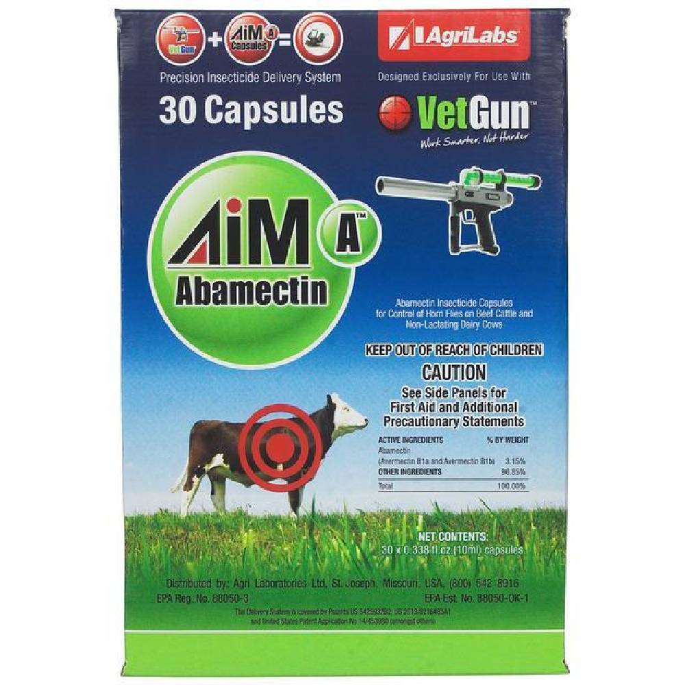 AgriLabs Aim-A Vetcaps (Abamectin) for Vetgun FARM & RANCH - Animal Care - Livestock - Fly & Insect Control AgriLabs   
