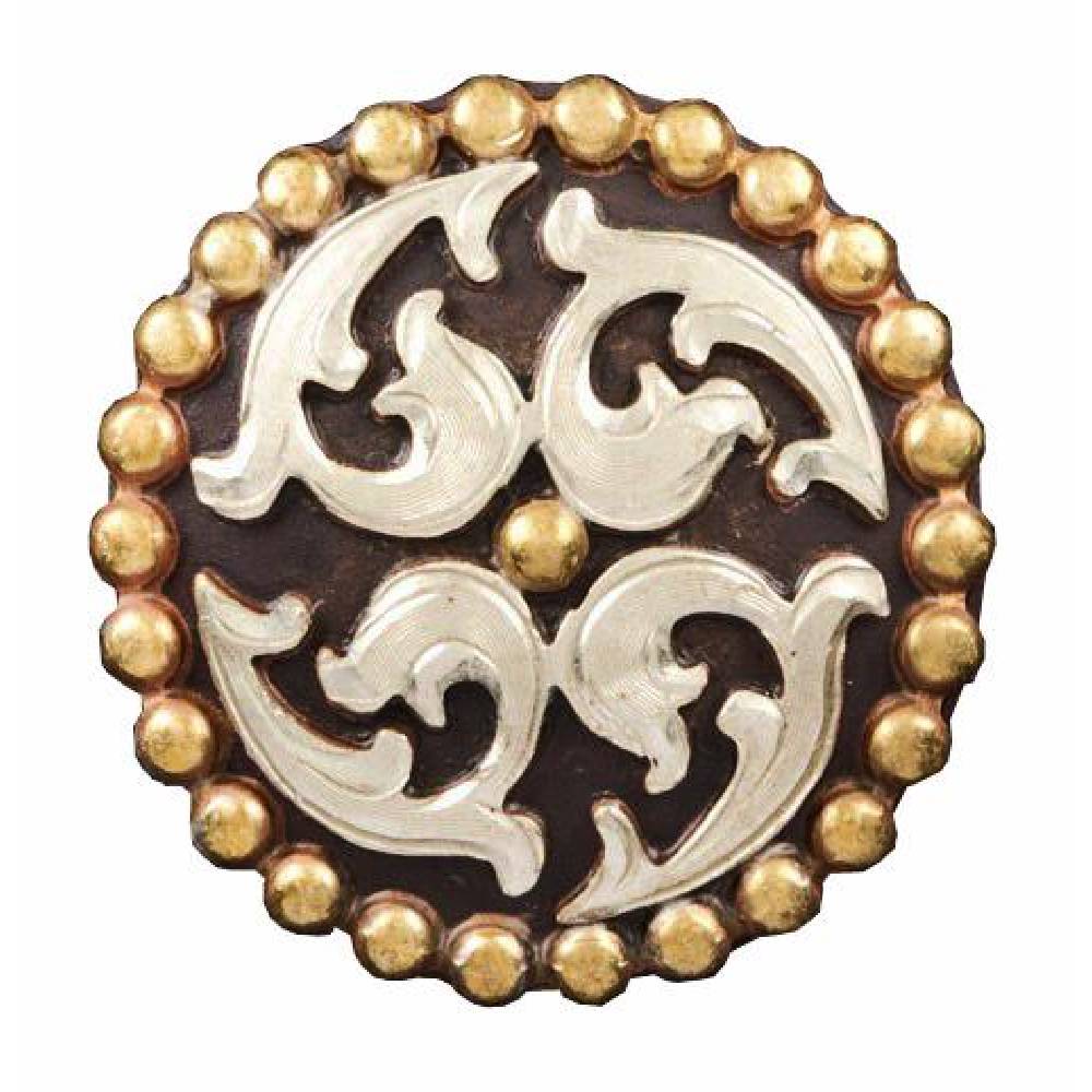 Rustic Finish Silver Filigree Concho Tack - Conchos & Hardware - Conchos Teskey's 1" Add wood screw adapter 