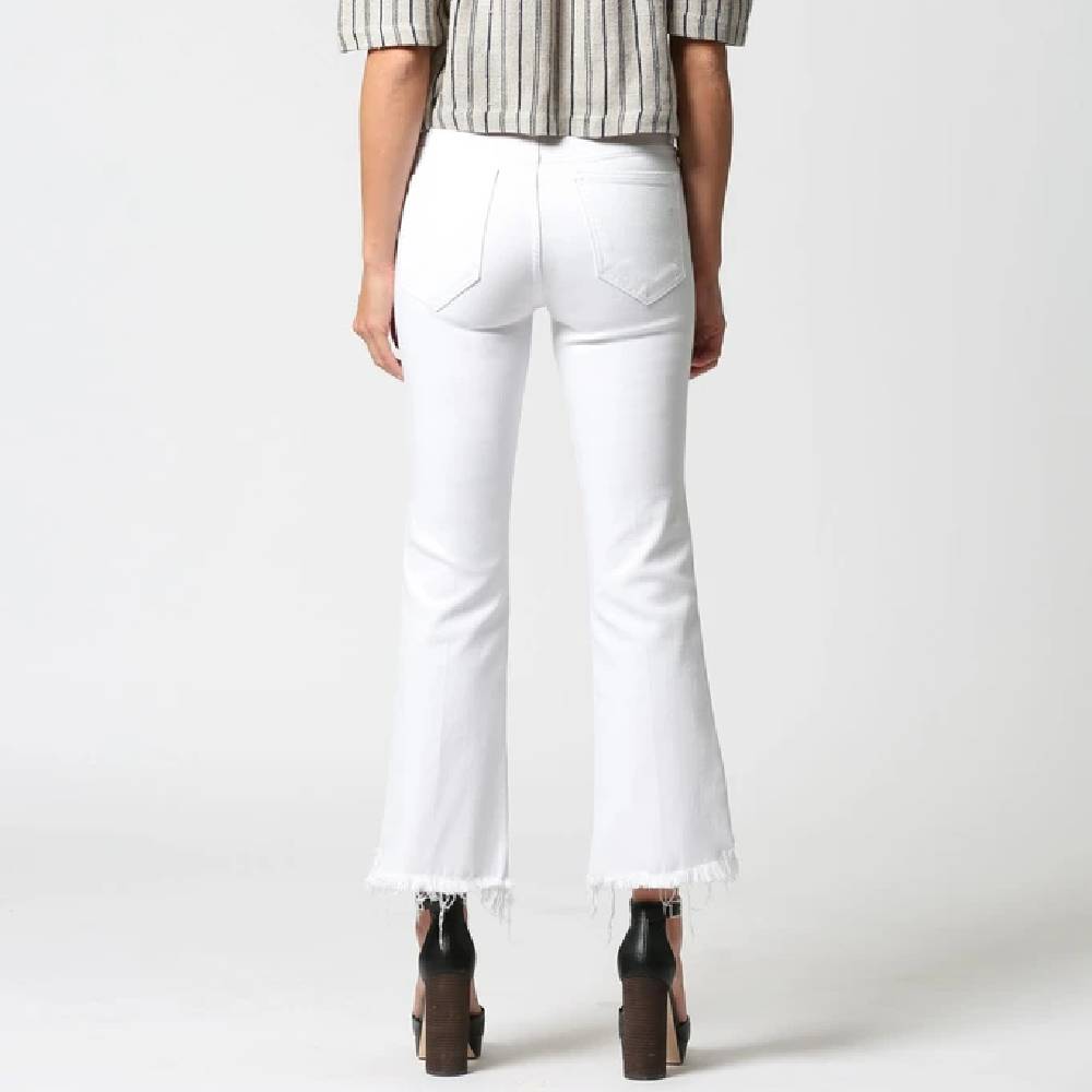 Hidden White Happi Cropped Flare Jean WOMEN - Clothing - Jeans HIDDEN JEANS   