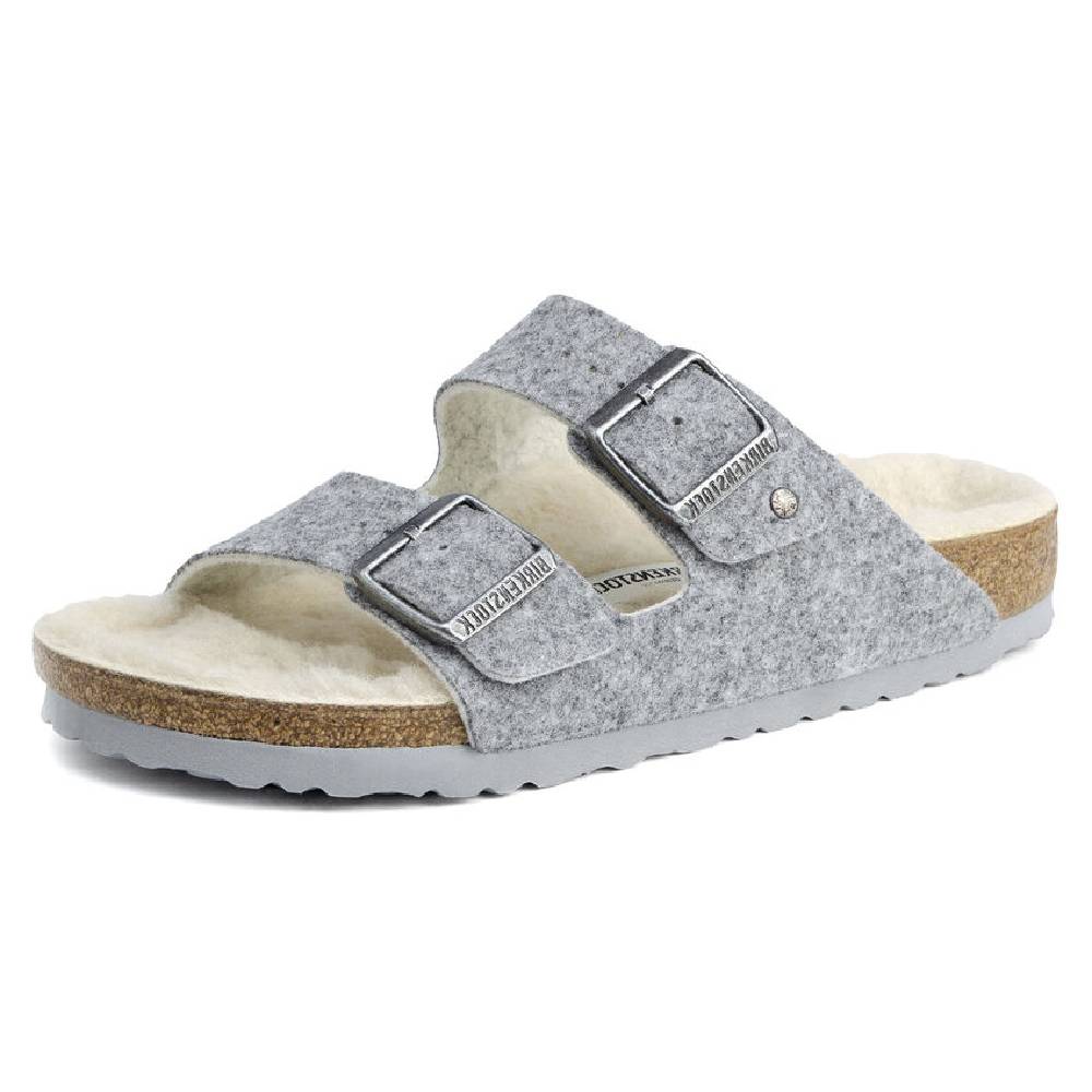 Birkenstock Arizona Wool Felt Light Gray WOMEN - Footwear - Sandals BIRKENSTOCK   