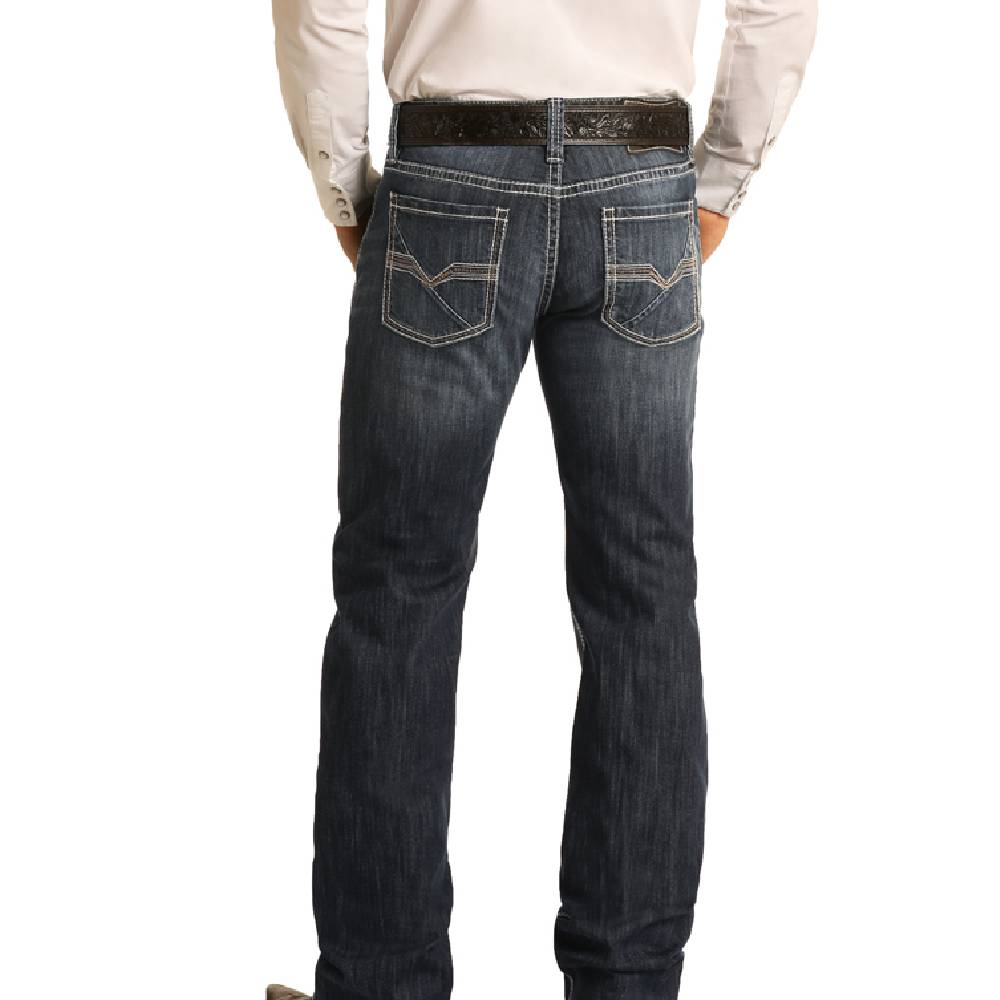 Rock & Roll Denim Reflec Pistol Jeans - Dark Wash MEN - Clothing - Jeans Panhandle   