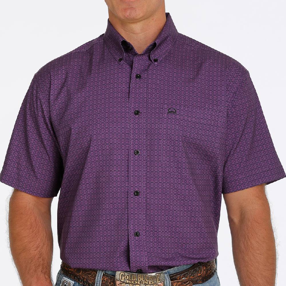Cinch Arenaflex Geo Print Button Shirt MEN - Clothing - Shirts - Short Sleeve Shirts CINCH   