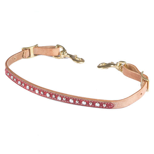 Teskey's Red Gator Wither Strap With Crystals Tack - Wither Straps Teskey's   