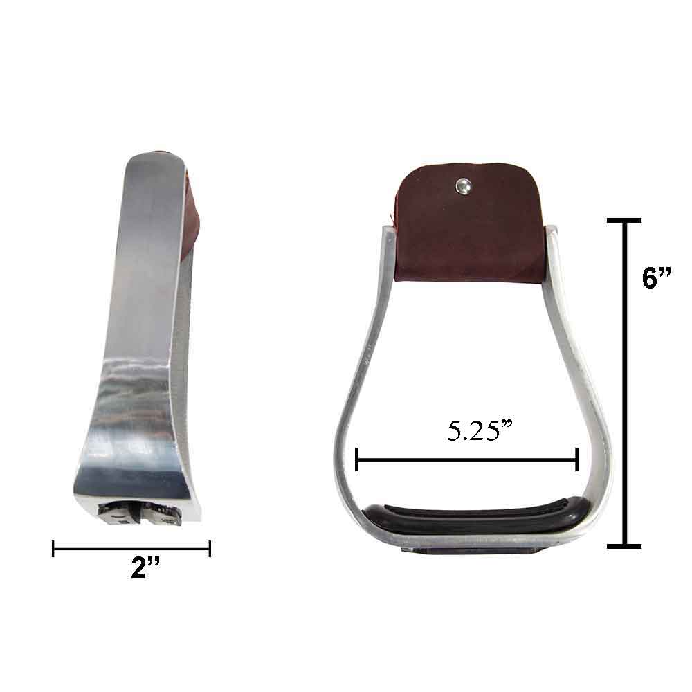 Aluminum 2" Bell Stirrups with Rubber Tread Saddles - Saddle Accessories Teskey's   