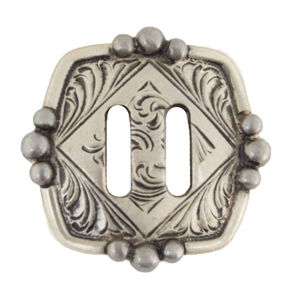 Slotted RUSTIC DOUBLE SQUARE CONCHO Tack - Conchos & Hardware - Conchos Teskey's   