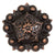 Floral Copper Pentagon Concho Tack - Conchos & Hardware - Conchos Teskey's Chicago Screw 1" 