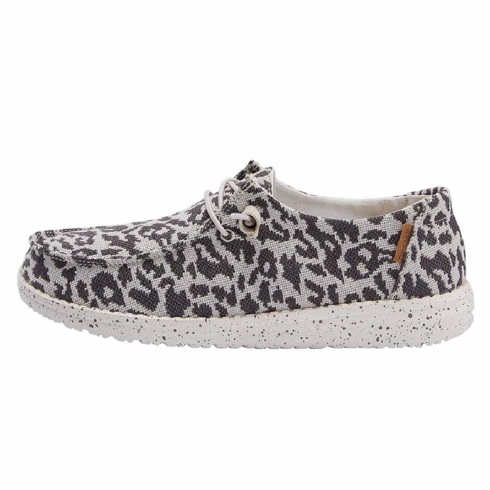 Hey Dude Women's Wendy - Woven Cheetah Grey WOMEN - Footwear - Casuals HEY DUDE   