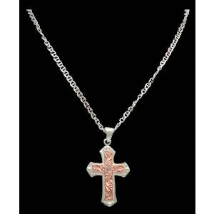 Silver Strike Men’s Cross Necklace - Copper & Sliver MEN - Accessories - Jewelry & Cuff Links M&F WESTERN PRODUCTS   