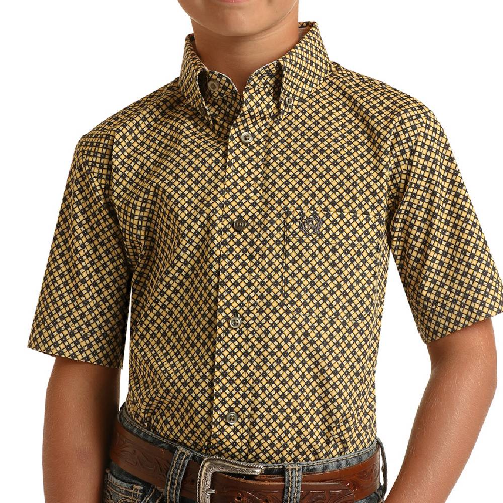 Panhandle Maize Print Short Sleeve Shirt KIDS - Boys - Clothing - Shirts - Short Sleeve Shirts Panhandle   