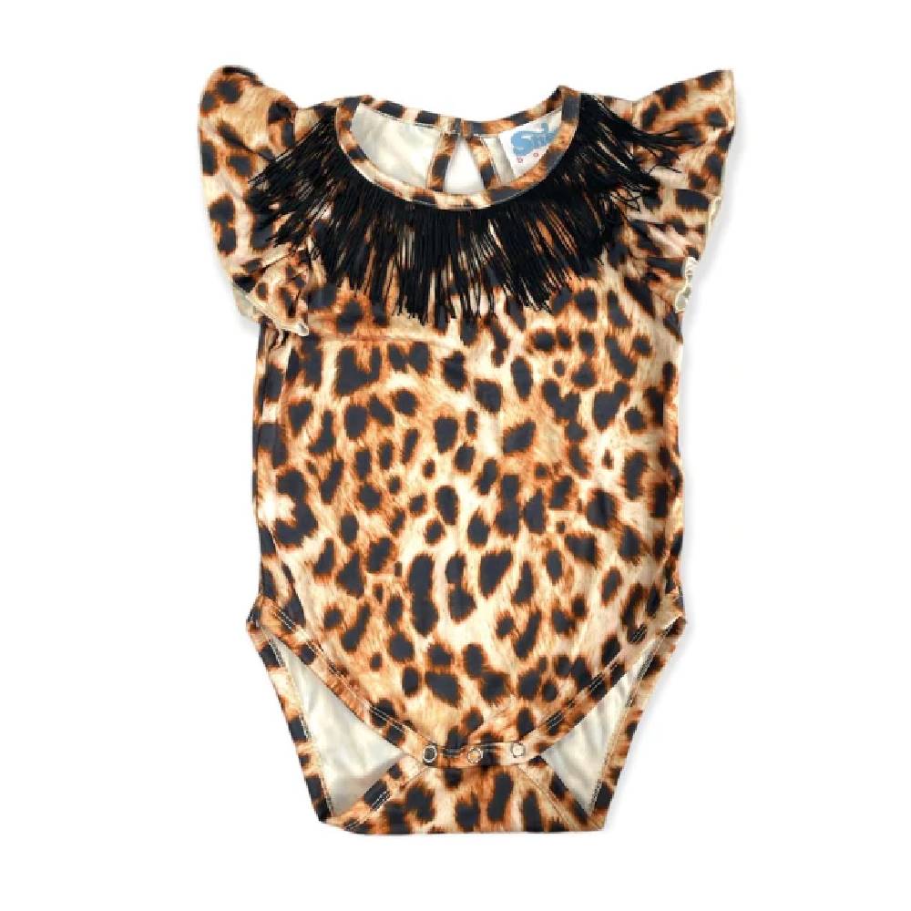 Shea Baby Girl's Leopard Fringe Onesie KIDS - Baby - Baby Girl Clothing SHEA BABY   
