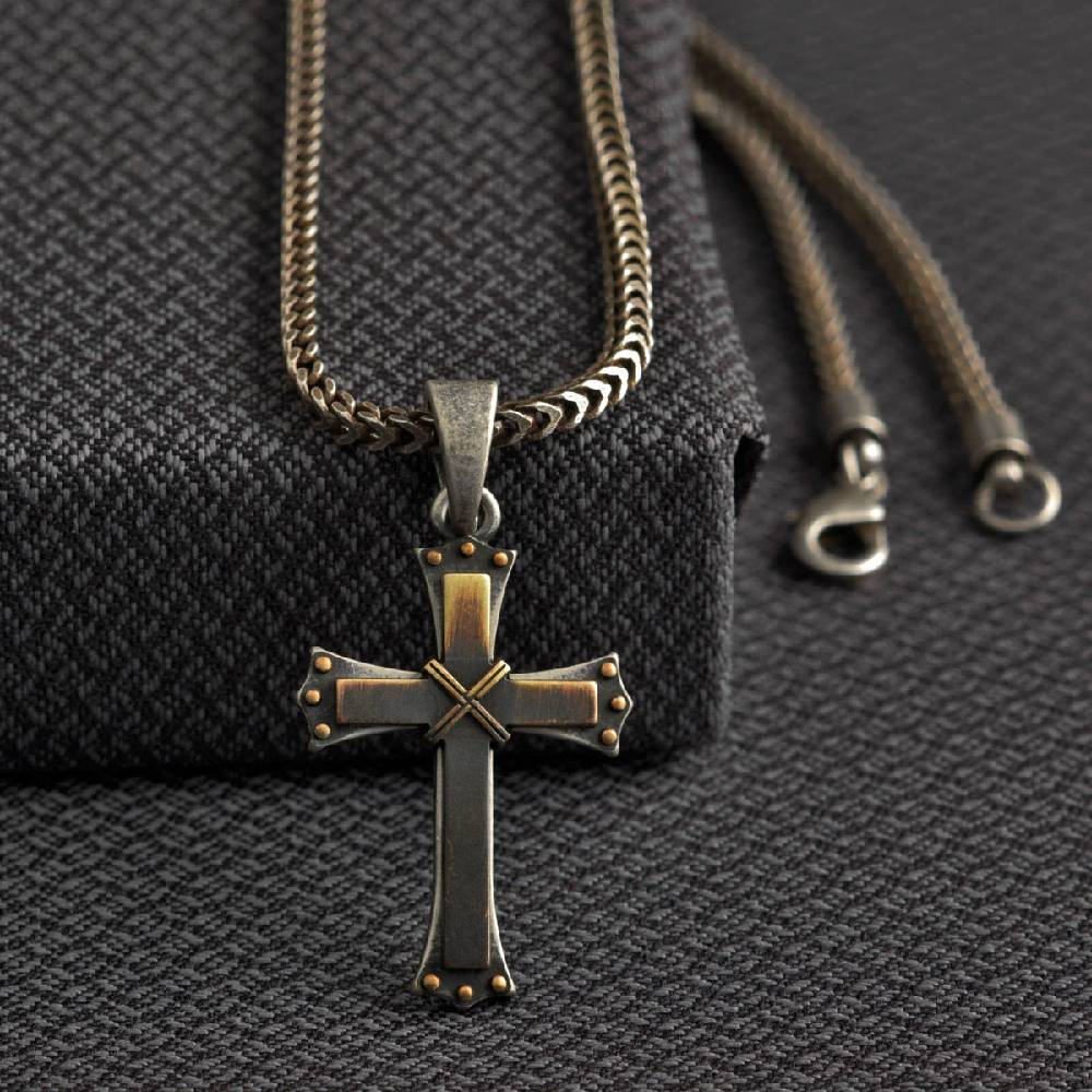 Men's Silver Cross Chain Necklace MEN - Accessories - Jewelry & Cuff Links M&F WESTERN PRODUCTS   