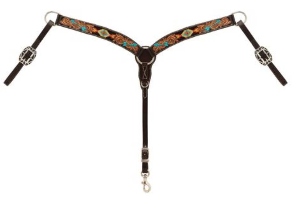 Turquoise Cross Navajo Arrow Breast Collar Tack - Pony Tack - Misc. (Halters, Leads, Boots) Weaver   