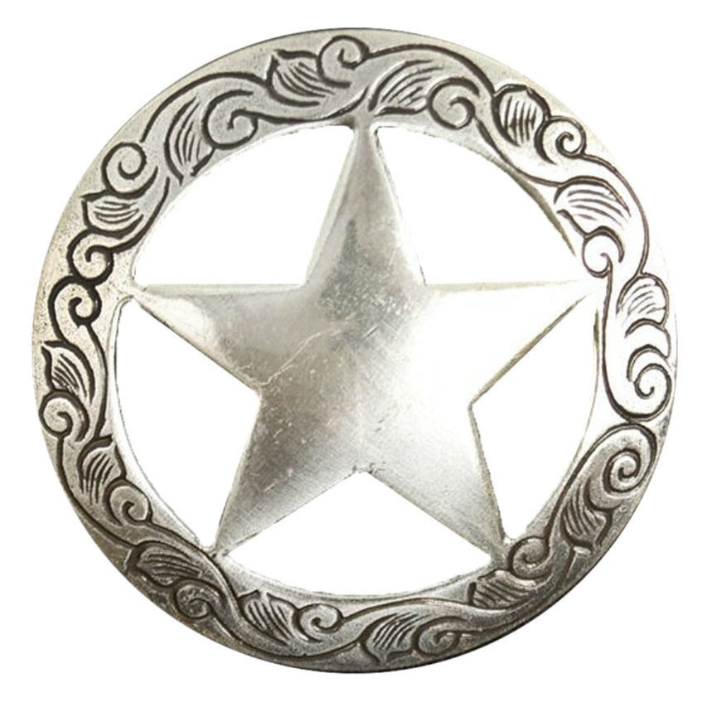 Texas Star Concho Tack - Conchos & Hardware - Conchos Teskey's Add wood screw adapter to the back 1" 