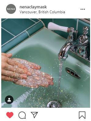 Nena Skincare instagram wash hands