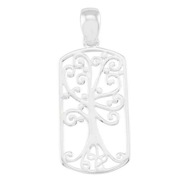 Rectangular Oak Tree Pendant