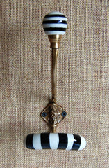 Striped Porcelain Hat Hook