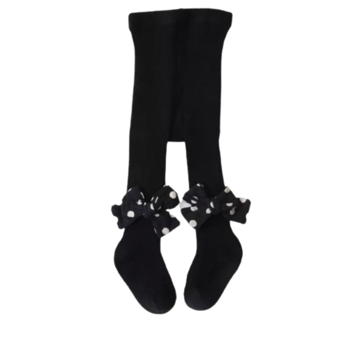 Ribbed polka dot tights