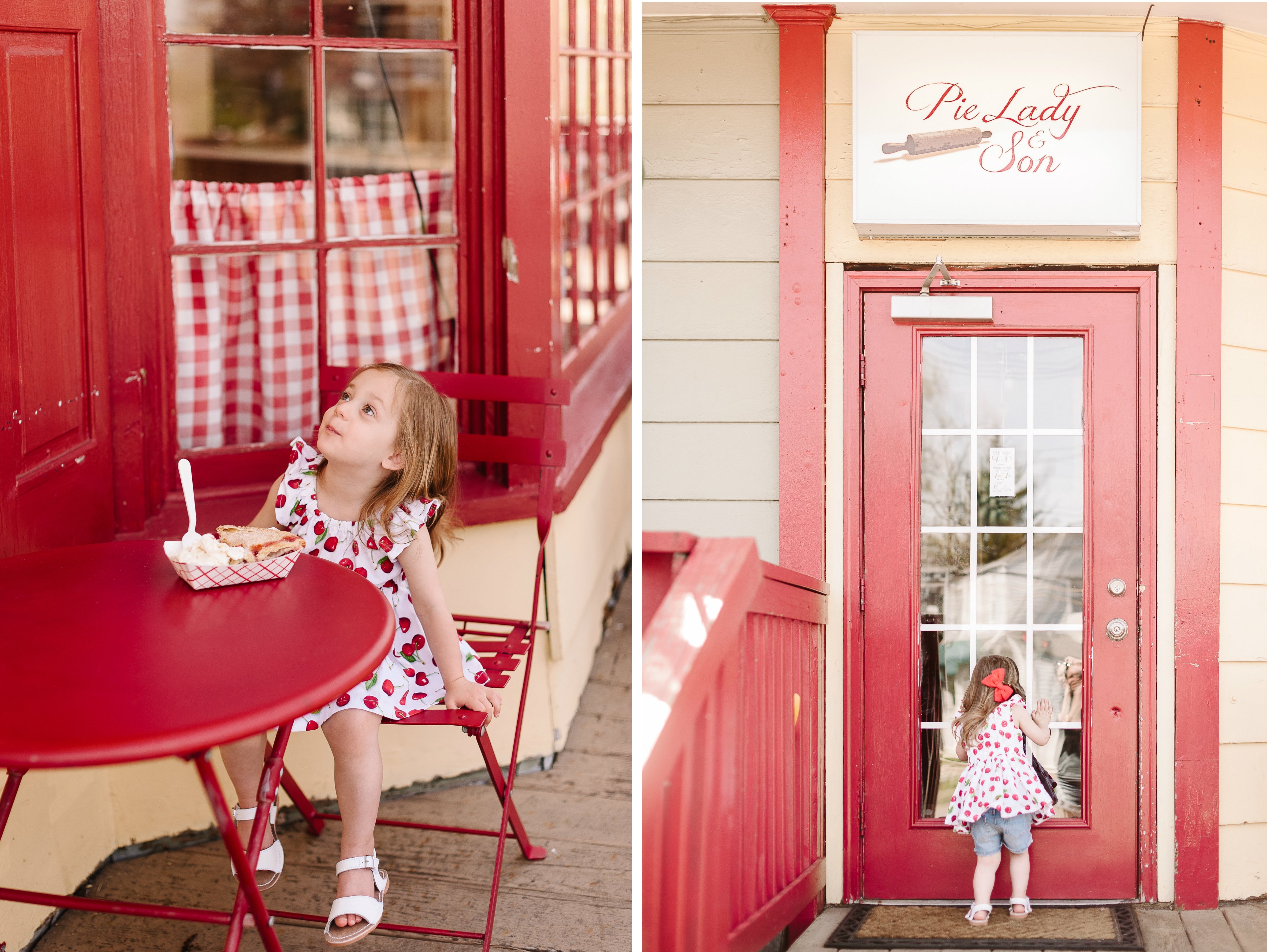 White Cut Out Sandals - Cherry Pie Dress Outfit - Babychelle.com