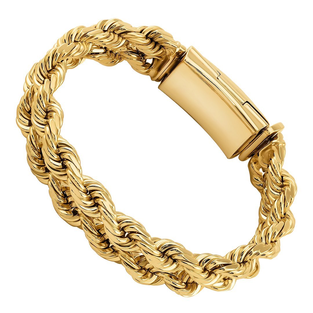 14K Yellow Gold Double Rope Link Bracelet 13 mm – Avianne Jewelers