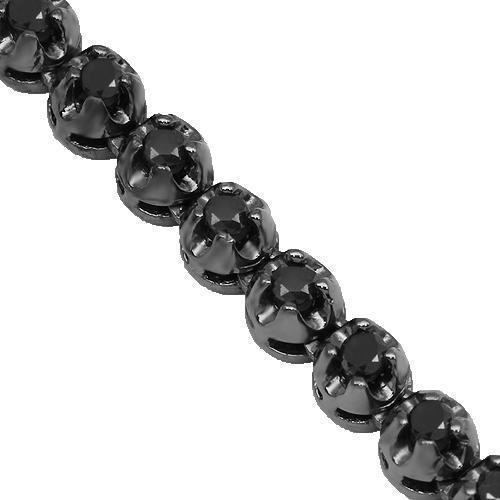 black diamond tennis necklace