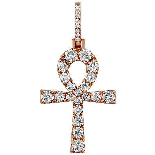 mens diamond ankh pendant