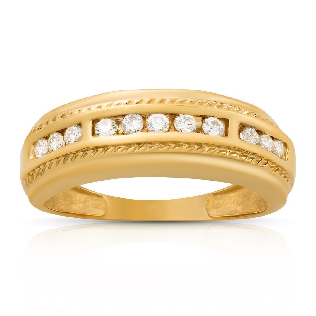 9ct gold diamond wishbone ring