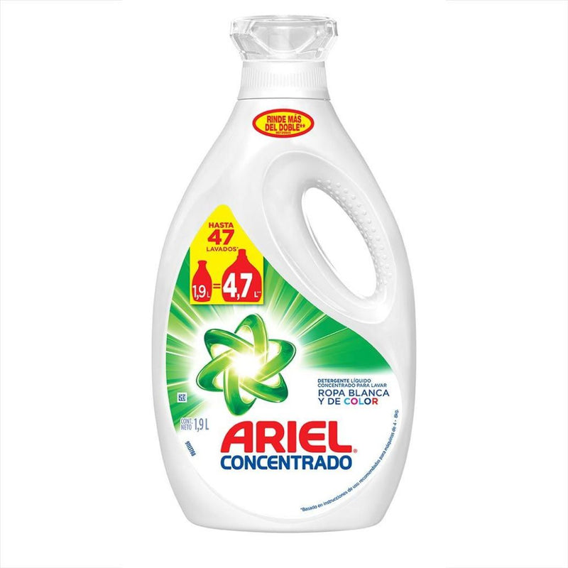 Detergente Ariel Líquido Concentrado 1.9 Litros | Tu outlet online de