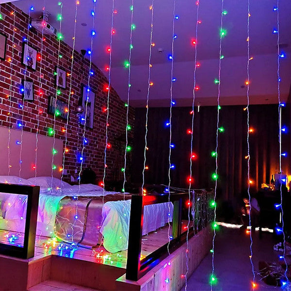 Star Curtain LED Light - 3 mode Flashing - Multi-color