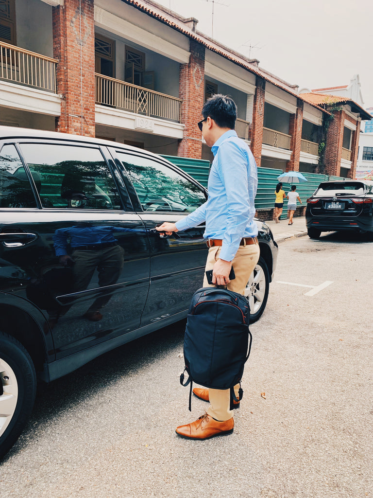 Luke with AGVA Roadtripper Bag