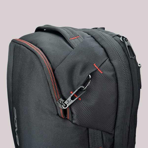 agva roadtripper bag security lockable zipper added at the front of the back to deter theft