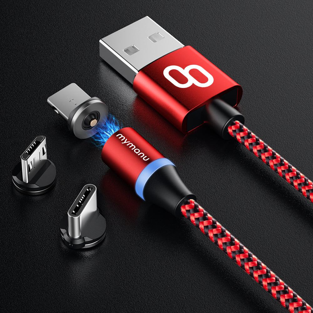 Genius 3 IN magnetic cable for Both IOS &Android – Mymanu®