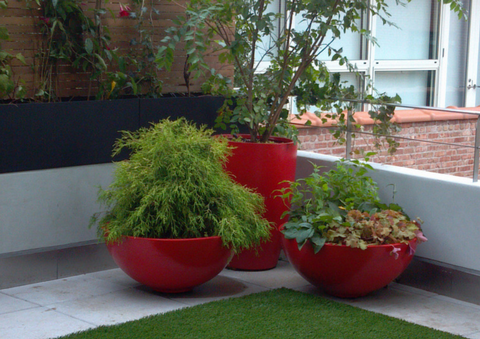 bowl & round planters interior design | PureModern