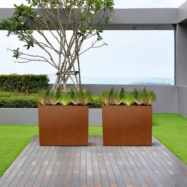 COR-TEN weather steel planters