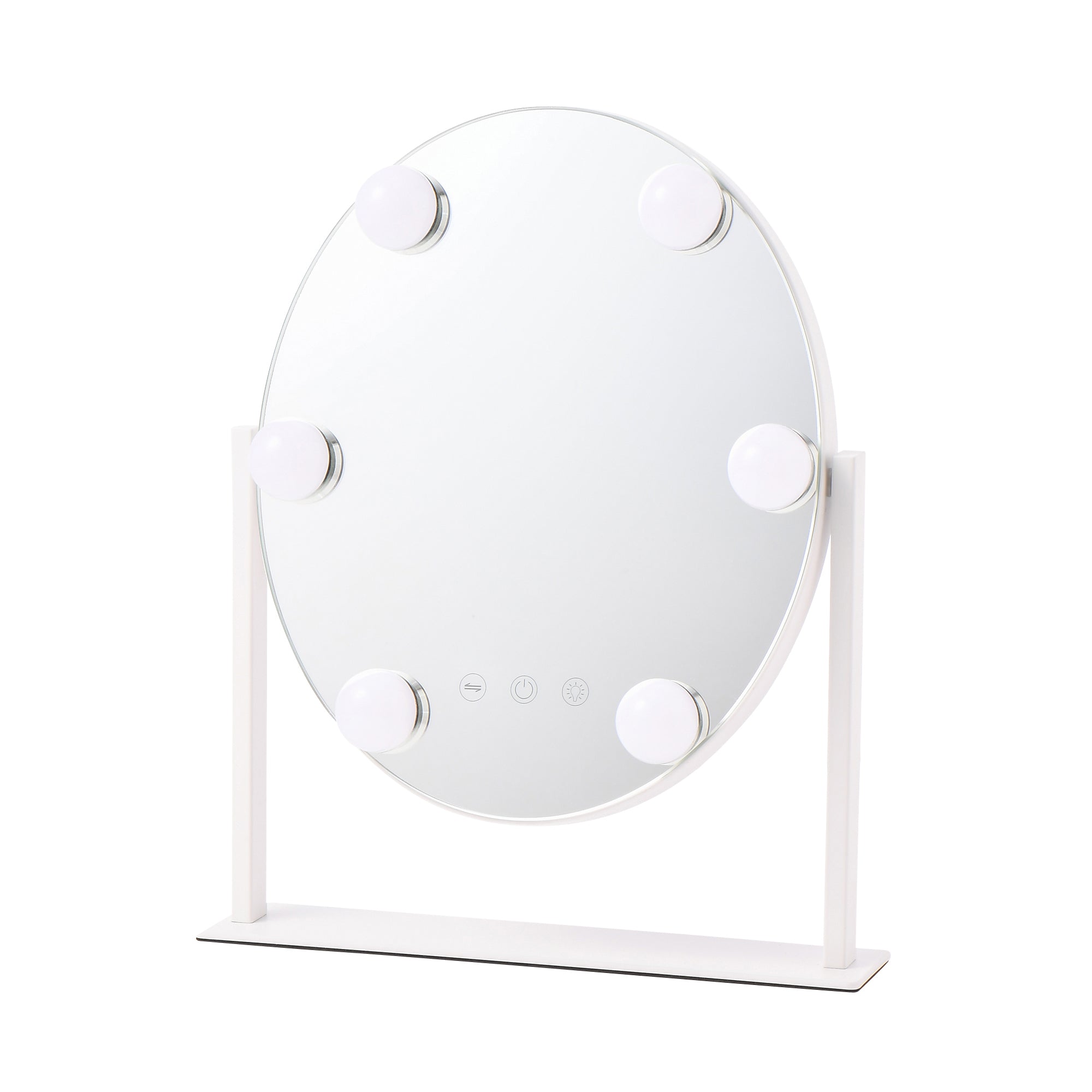 프랑프랑 일본 탁상 led 거울 할리우드 미러 라운드 S 화이트